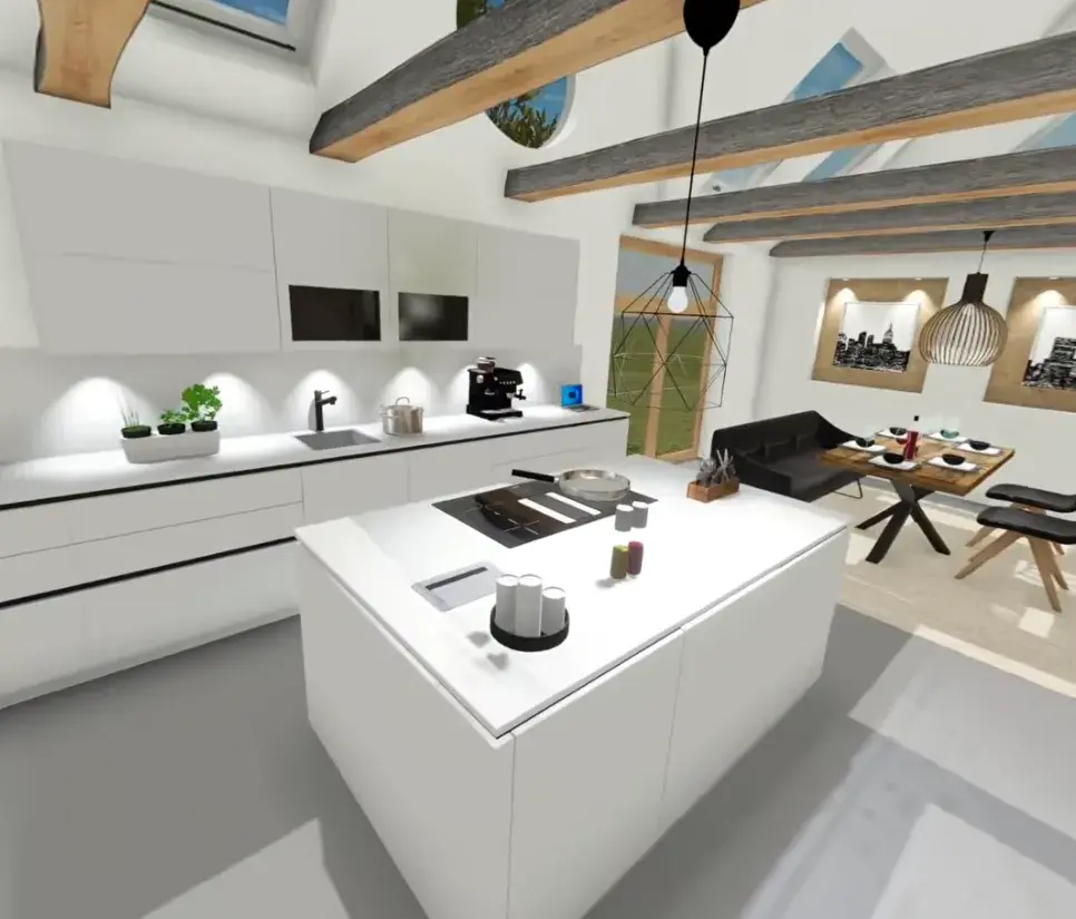 Beispielküchenplanung für VR Brille Trickpark von Küchen Diekmann